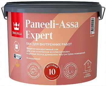 Лак интерьерный по дереву Paneeli-Assa Expert-10 мат, 9л 