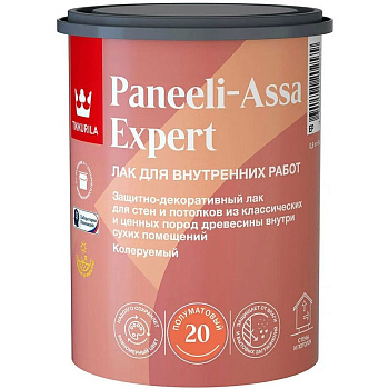 Лак интерьерный по дереву Paneeli-Assa Expert-20 п/мат, 0,9л 