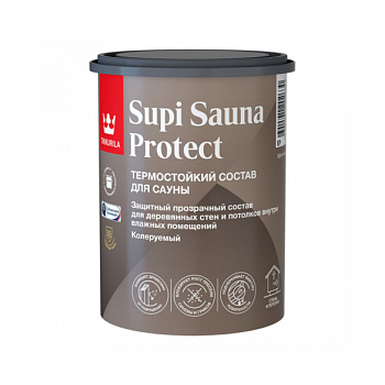 ТИККУРИЛА Защитный термостойкий  состав для саун (0,9Л) Supi Sauna Protect
