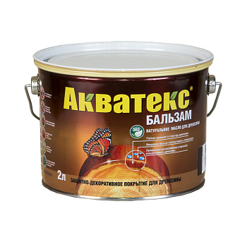 Натуральное масло для дерева Акватекс Бальзам,матовое, ТИК, 2л, 