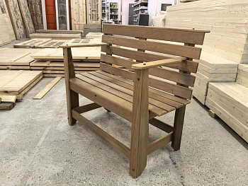 Скамья с подлокотниками 1600х550х870 ТЕРМО