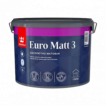 Краска  EURO MATT 3 интерьерная база А 9л