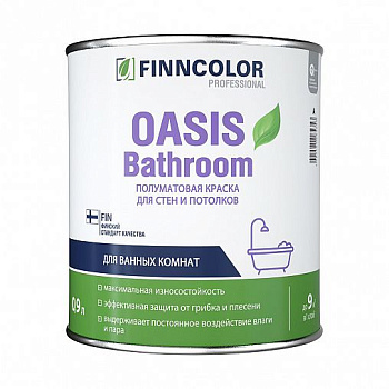 Краска для влажных помещений Oasis Bathroom  FINNCOLOR  база А 0,9л