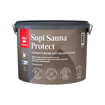 ТИККУРИЛА Защитный термостойкий  состав для саун (2,7Л) Supi Sauna Protect