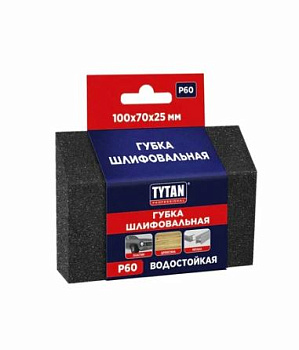 Губка шлифовальная 100х70х25 УГЛОВАЯ P 60 TYTAN PROFESSIONAL